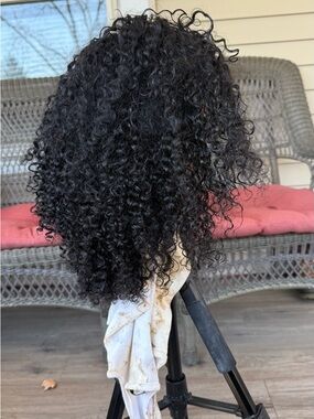 Pixie curly half wig